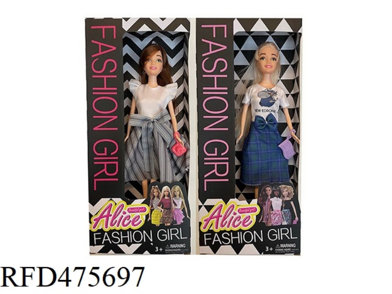 11.5 INCH LIVE HAND SOLID BODY BARBIE WITH SMALL ACCESSORIES 2 MIXED