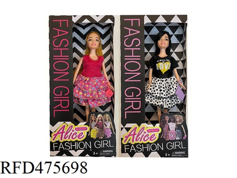 11.5 INCH LIVE HAND SOLID BODY BARBIE WITH SMALL ACCESSORIES 2 MIXED