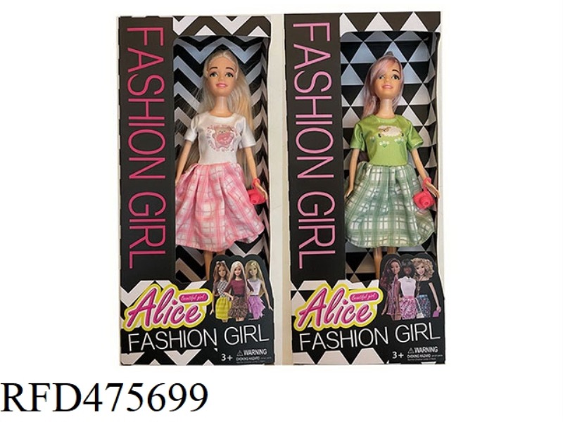 11.5 INCH LIVE HAND SOLID BODY BARBIE WITH SMALL ACCESSORIES 2 MIXED