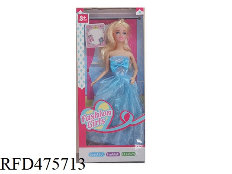 11.5 INCH 9 JOINTS SOLID BODY WEDDING DRESS BARBIE