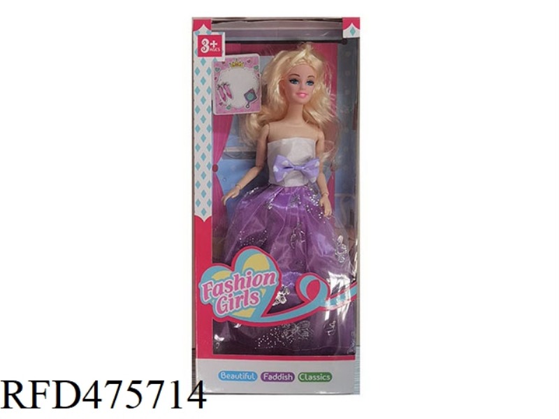 11.5 INCH 9 JOINTS SOLID BODY WEDDING DRESS BARBIE