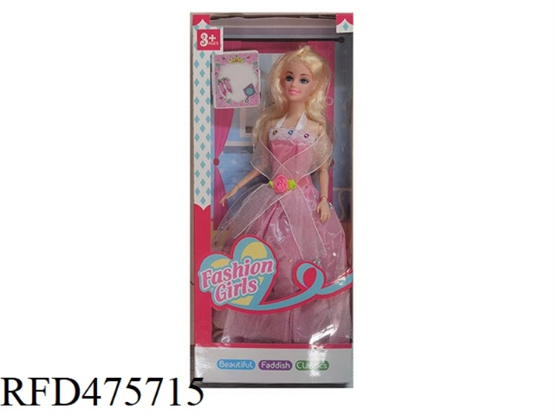 11.5 INCH 9 JOINTS SOLID BODY WEDDING DRESS BARBIE