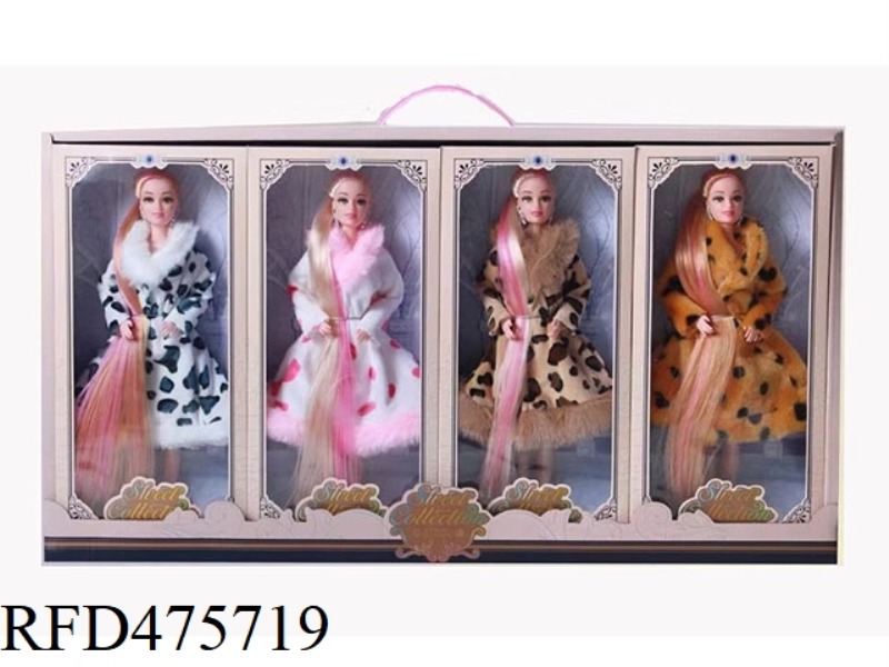 11.5 INCH LIVE HAND SOLID BODY LARGE PADDED JACKET BARBIE 4 MIXED 8PCS