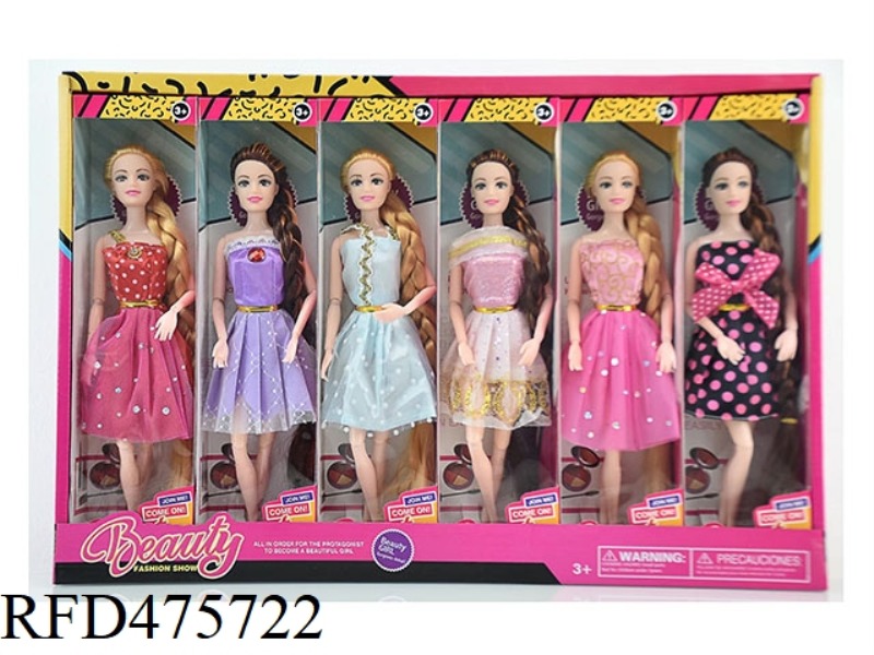 11.5 INCH 12 JOINTS SOLID BODY BARBIE 6 MODELS 12PCS