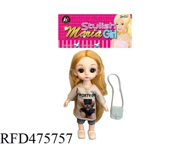 6 INCH SPHERICAL SOLID BODY 13 JOINTS 3D REAL EYE FASHION CASUAL WEAR SMALL LOLI WITH HAIR RING