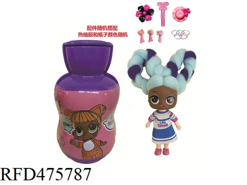 THE 3RD GENERATION GOURD BOTTLE 5 INCH SOLID BODY OMG.LOL MARSHMALLOW HAIR DOLL WITH FRAGRANCE SURPR