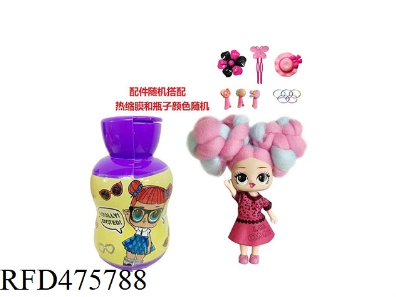 THE 3RD GENERATION GOURD BOTTLE 5 INCH SOLID BODY OMG.LOL MARSHMALLOW HAIR DOLL WITH FRAGRANCE SURPR