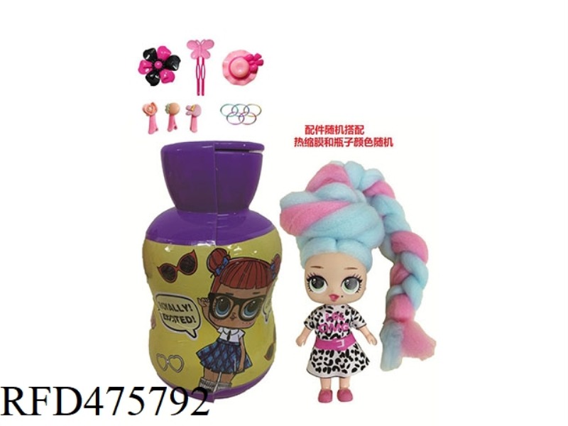 THE 3RD GENERATION GOURD BOTTLE 5 INCH SOLID BODY OMG.LOL MARSHMALLOW HAIR DOLL WITH FRAGRANCE SURPR