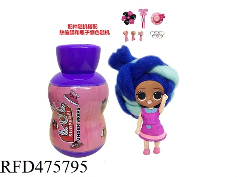 THE 3RD GENERATION GOURD BOTTLE 5 INCH SOLID BODY OMG.LOL MARSHMALLOW HAIR DOLL WITH FRAGRANCE SURPR