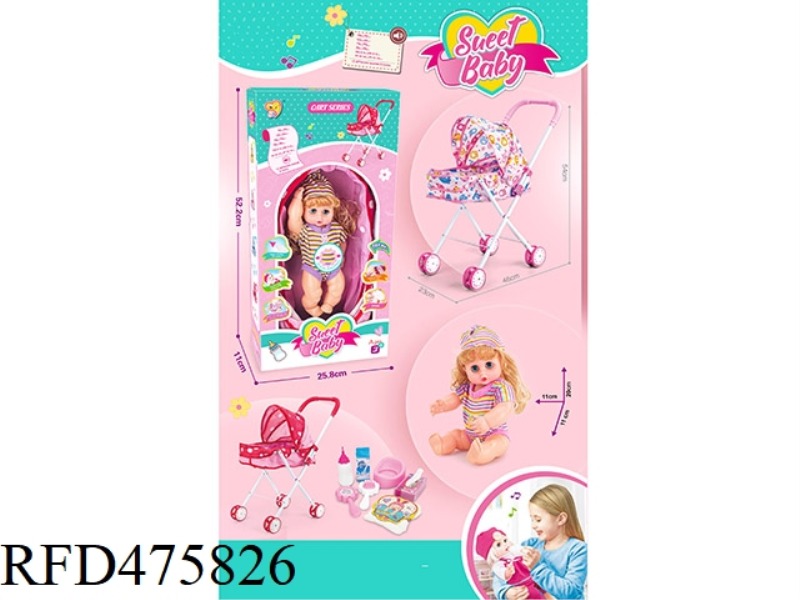 12 INCH VINYL DOLL WITH IRON CART FOR WOMEN