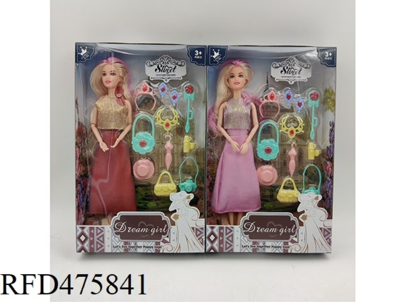 11 INCH SOLID BODY 9 JOINT DRESS + BLISTER ACCESSORIES 2 MIXED