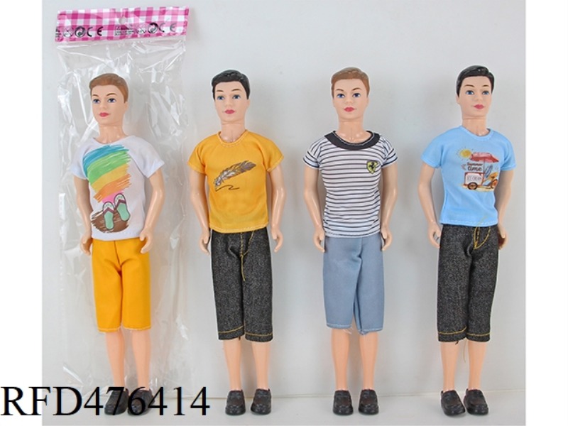 11.5 INCH 30 CM 5 JOINTS SOLID BODY COLOR PRINTING EYE CASUAL CLOTHES MALE BARBIE DOLL ASSORTED
