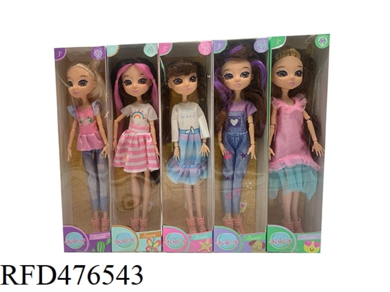 B-KIND HIGH-END 10-INCH 12-JOINT SOLID BODY 4D REAL EYEBALL GREEN PLANT DOLL. 5 ASSORTED BRIANNA RAL