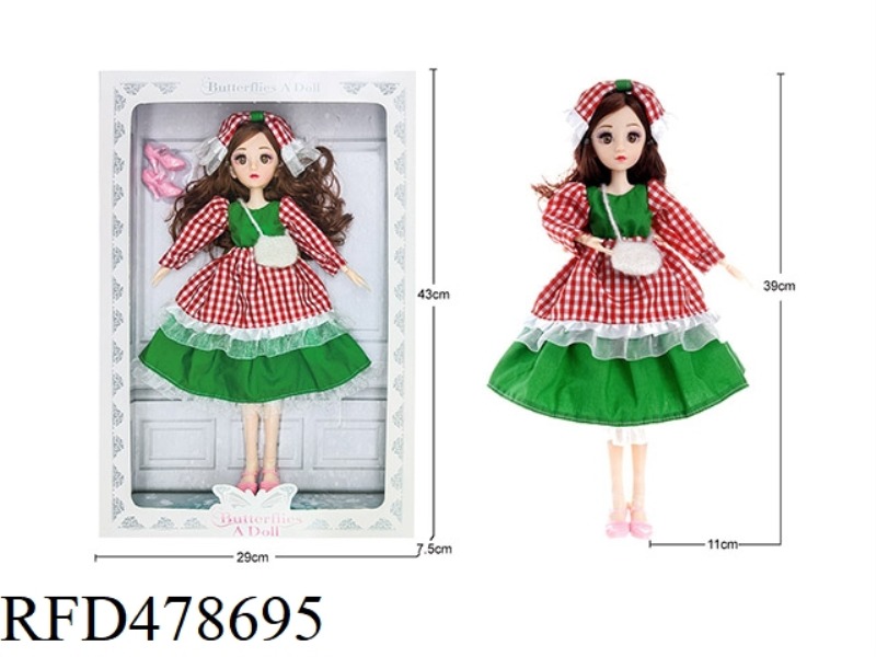 14 INCH 22 JOINT BUTTERFLY DOLL-PASTORAL DRESS