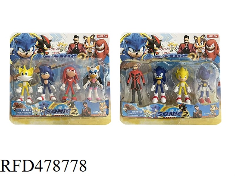 4 INCH SONIC PVC DOLL 4 PIECES, 2 MIXED (HEAD, HAND, FOOT JOINTS CAN BE MOVED,) DISASSEMBLY