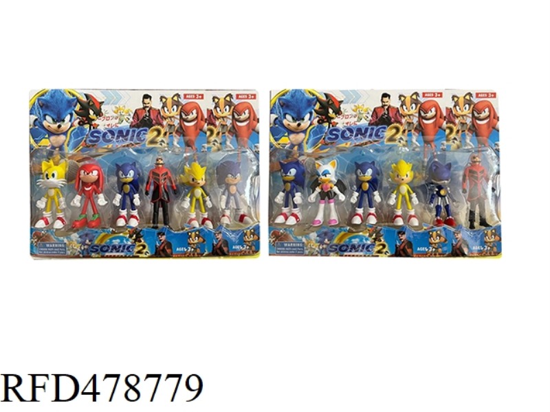 4 INCH SONIC PVC DOLL 6 PIECES, 2 MIXED (HEAD, HAND, FOOT JOINTS CAN MOVE,) DISASSEMBLY