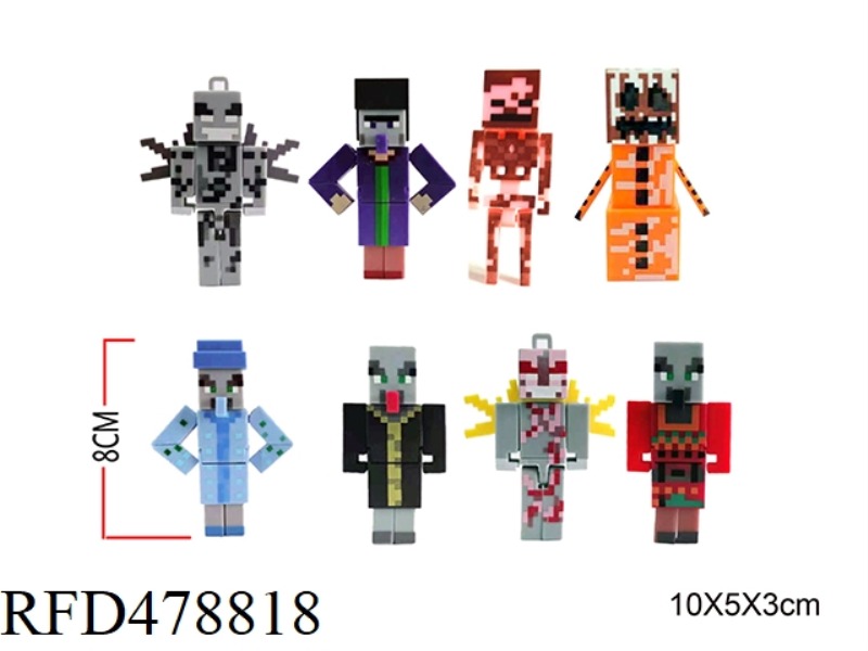 3 INCH MINECRAFT DOLL SINGLE BAG 8 MIXED
