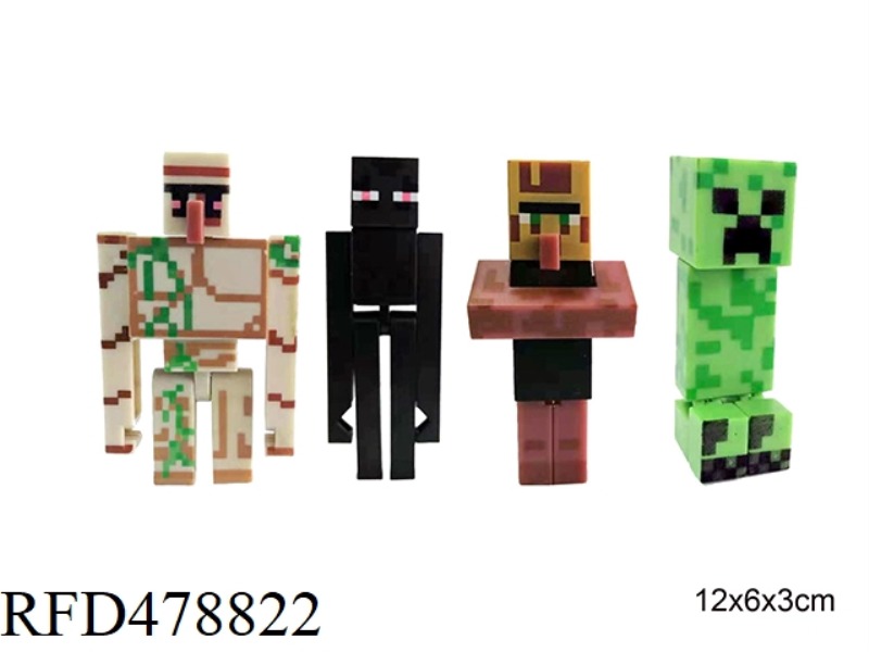 4 INCH MINECRAFT DOLL SINGLE BAG 4 RANDOM