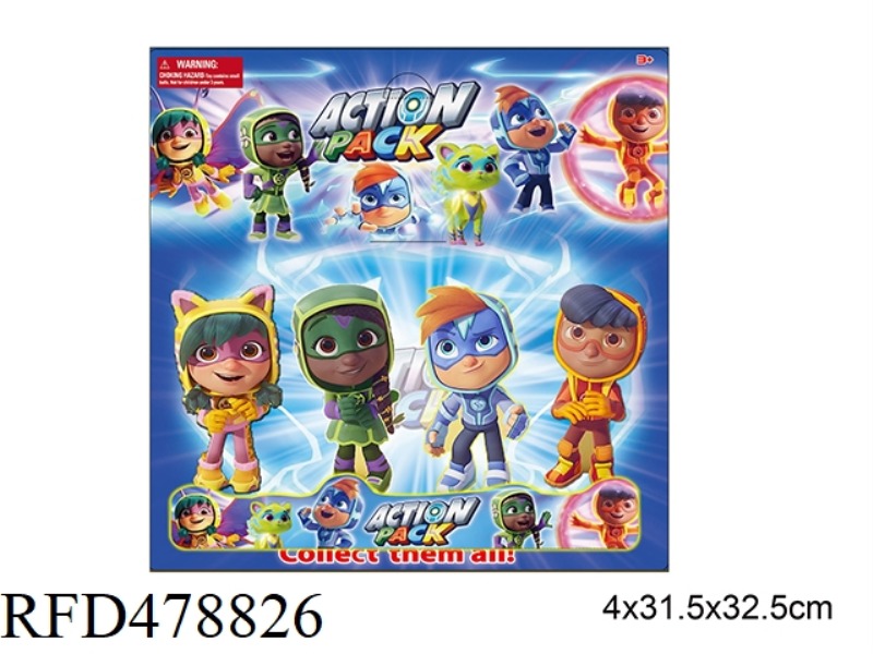4 INCH ACTION ACADEMY DOLL 4 PIECES 1 STYLE