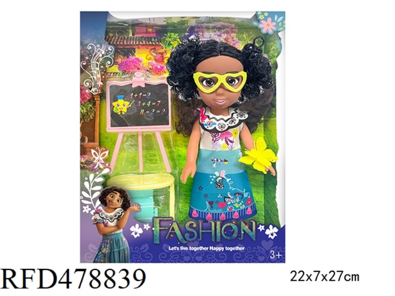 10 INCH EMPTY BODY MAGIC FULL HOUSE MIRABELL ORDINARY GIRL WITH GLASSES WITH BUTTERFLY BELT ACCESSOR