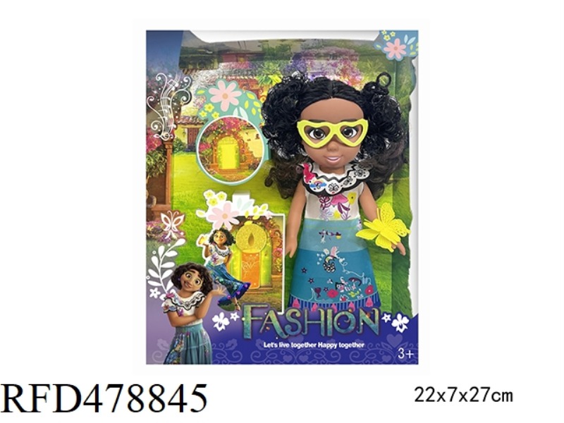 10 INCH EMPTY BODY MAGIC FULL HOUSE MIRABELL ORDINARY GIRL WITH GLASSES WITH BUTTERFLY BELT ACCESSOR
