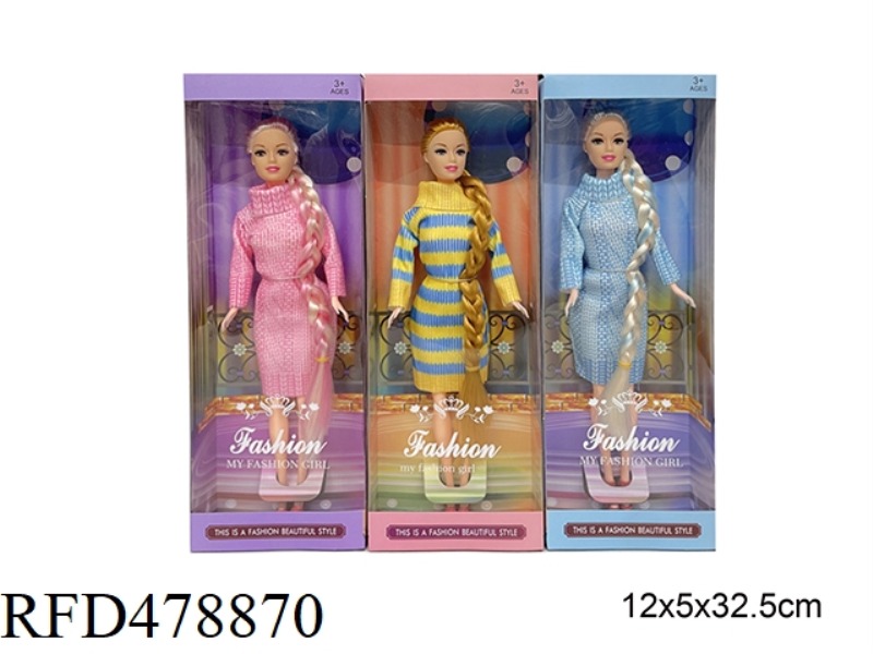 11 INCH SOLID BODY 9 JOINTS FASHION BARBIE DOLL 3 MIXES
