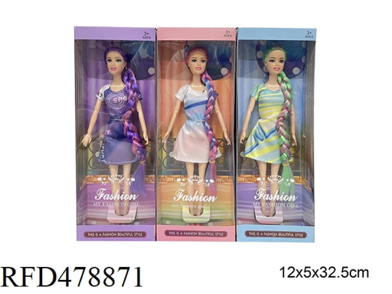 11 INCH SOLID BODY 9 JOINTS FASHION BARBIE DOLL 3 MIXES