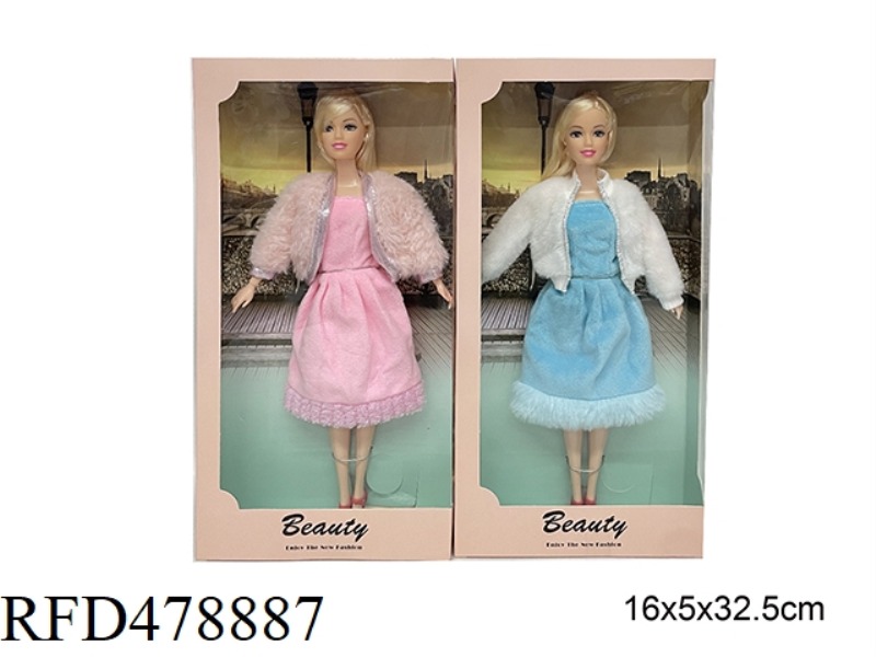 11 INCH SOLID BODY 9 JOINTS FASHION BARBIE DOLL 2 MIXES