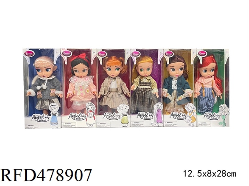 10 INCH VINYL EMPTY HANDS FASHION DISNEY SALON PRINCESS DOLL (WITH MUSIC) 6 MIXES