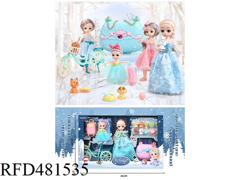 DOLL ICE AND SNOW BIKE SET