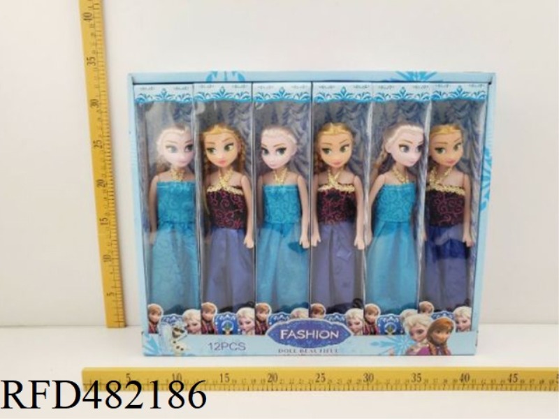1.5 INCH SNOW PRINCESS BARBIE DOLL 12 PACK
