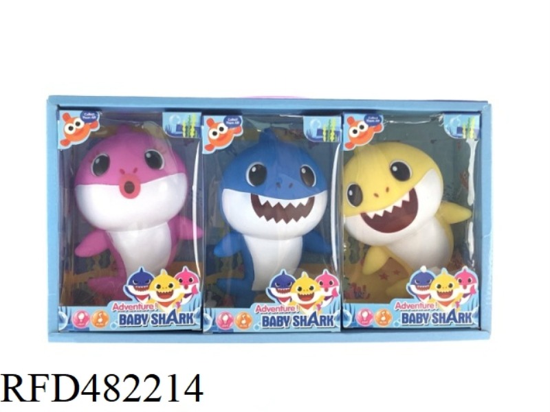 CARTOON BABY SHARK WITH IC MUSIC LIGHTING 3PCS