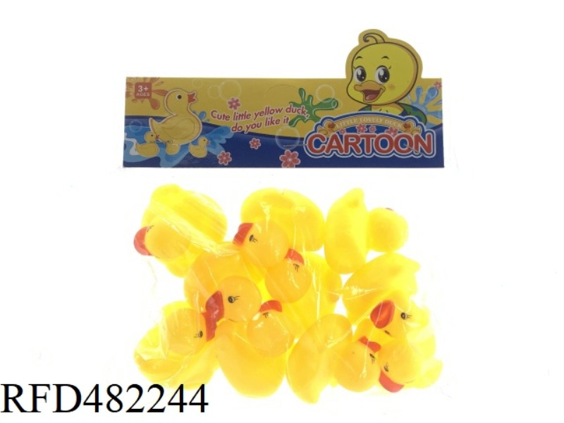 CARD HEAD BAG BATHROOM ENAMEL PLAYING IN WATER 10 LITTLE YELLOW DUCKS