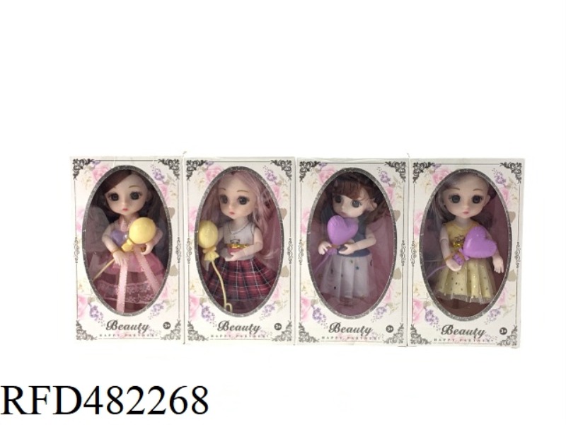 6 INCH 12 JOINT FASHION BOXED BARBIE DOLL WITH BALLOONS 4 MIXED PACKS