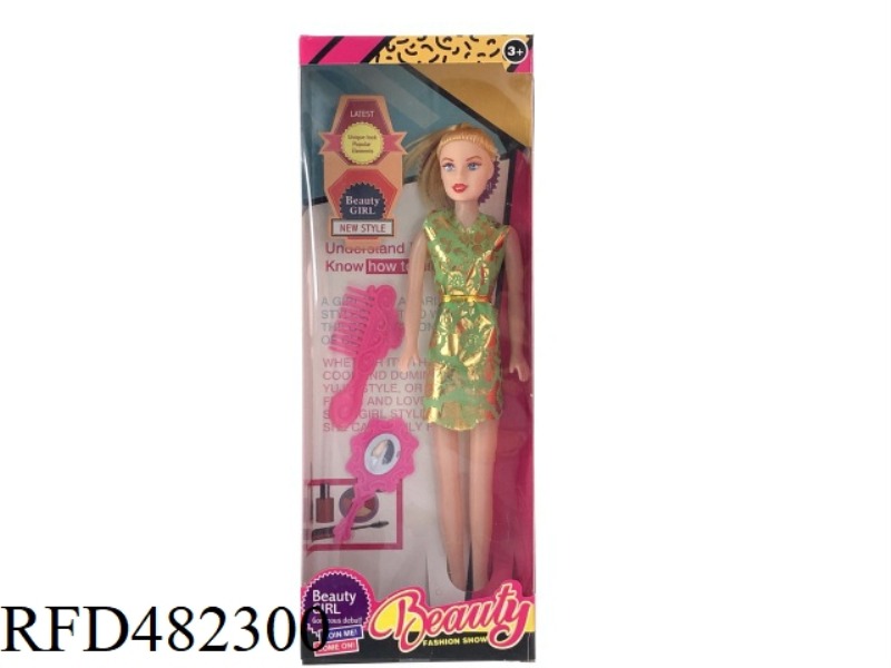 11.5 INCH EMPTY FASHION BARBIE DOLL WITH COMB MIRROR