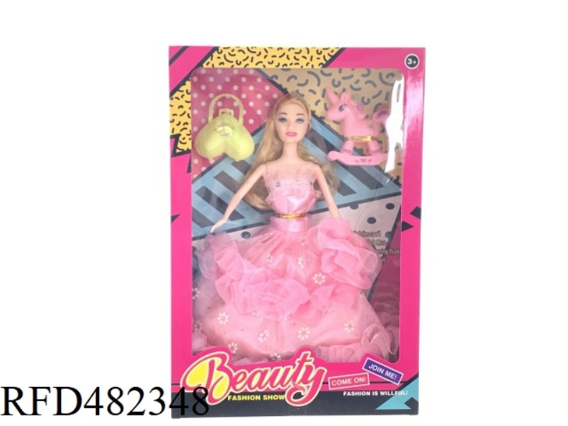 11.5 INCH FIVE-JOINT SOLID FASHION BARBIE SET WITH TROJAN HORSE CLUTCH