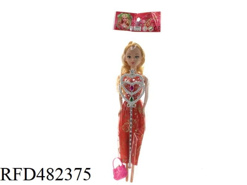 11.5 INCH FIVE-JOINT SOLID FASHION BARBIE DOLL WITH HAND BAG MAGIC WAND