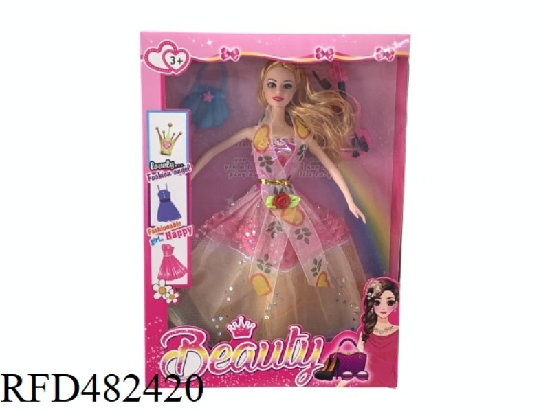 11.5 INCH SOLID BARBIE FASHION SET WITH GUITARIST BAG