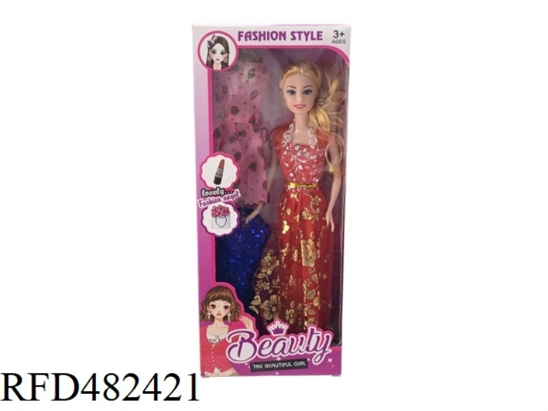 11.5-INCH BIG FOOT FIVE-JOINT SOLID BODY TWELVE-INCH LONG DISCRIMINATING FASHION CLOTHING BARBIE DOL