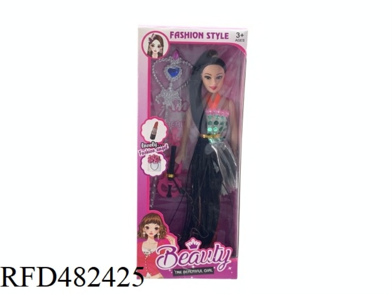 11.5 INCH EMPTY BARBIE FASHION SET WITH GUITAR MAGIC WAND