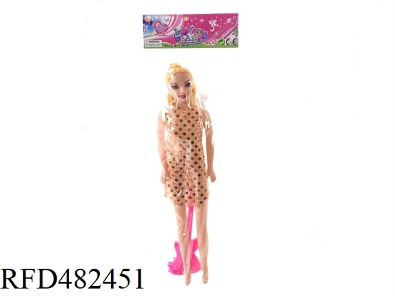 11.5 INCH EMPTY FASHION BEAUTY GIRL BARBIE SET WITH GUITAR