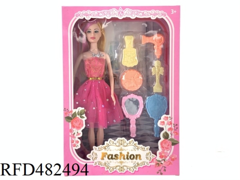 11.5 INCH SOLID BODY FASHION BEAUTY GIRL BARBIE SUIT MATCHING ACCESSORIES