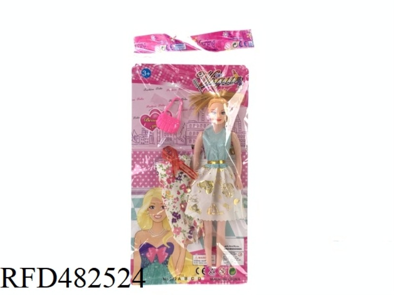 11.5 INCH EMPTY FASHION BEAUTY GIRL BARBIE SET WITH CLUTCH CLOTHING