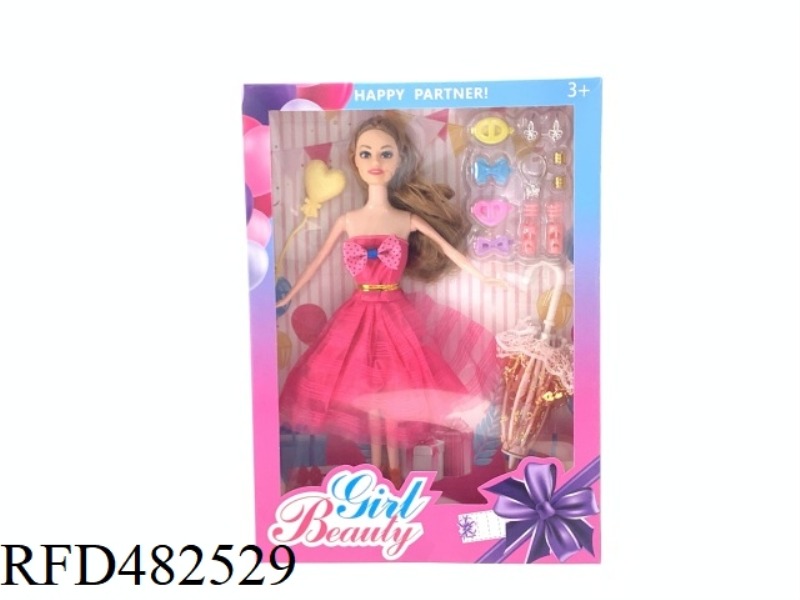 11.5 INCH FASHION BEAUTY GIRL FASHION GRAIN SOLID BODY BARBIE BLISTER ACCESSORIES