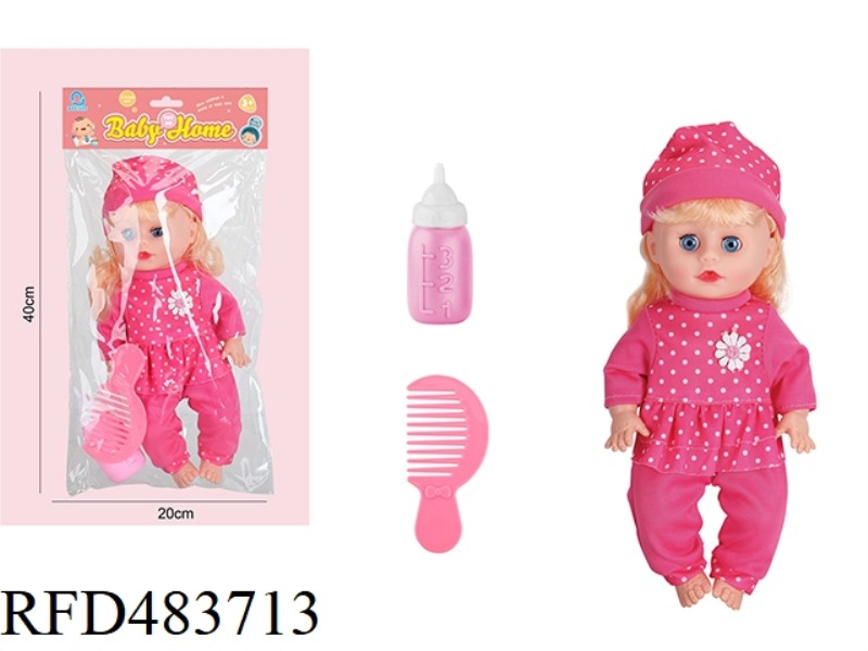 14 INCH VINYL HEAD/BOTTLE BODY LIVE EYE DOLL 12 SOUND IC