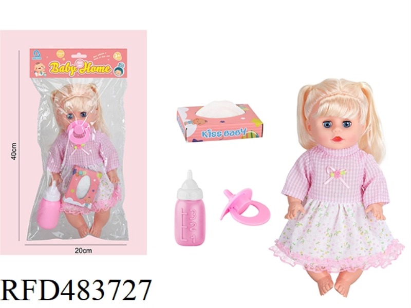 14 INCH VINYL HEAD/BOTTLE BODY LIVE EYE DOLL 12 SOUND IC