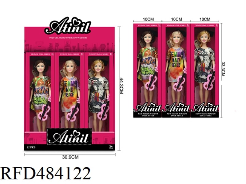 11 INCH THIGH BODY WINDOW AITINGER DOLL 12PCS