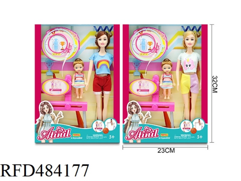 11 INCH THIGH BODY PARENT-CHILD BALANCE BEAM GYMNASTICS DOLL
