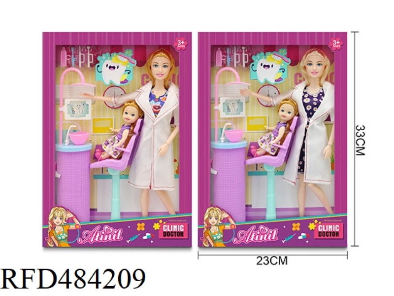 11-INCH JOINT BODY DOLL DENTAL CONSULTATION ROOM