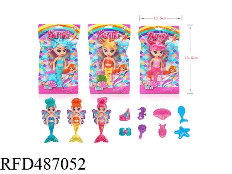 SINGLE 5.5-INCH BUTTERFLY DOLL (4 MIXED)